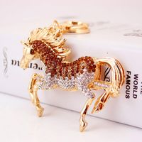 Fashion Zodiac Horse Diamond Keychain main image 2