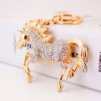 Fashion Zodiac Horse Diamond Keychain main image 3