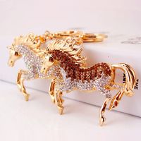 Fashion Zodiac Horse Diamond Keychain sku image 6