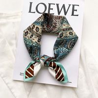 Cashew Color Matching Small Square Silk Scarf sku image 3