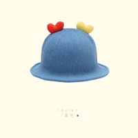 Children's Colorful Heart Knitted Fisherman Hat sku image 3