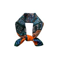 Cashew Color Matching Small Square Silk Scarf main image 3