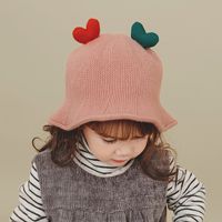 Children's Colorful Heart Knitted Fisherman Hat main image 3