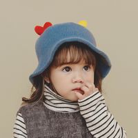 Children's Colorful Heart Knitted Fisherman Hat main image 4
