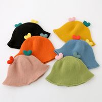 Children's Colorful Heart Knitted Fisherman Hat main image 5