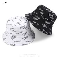 Korean Printed Letters Fashion Basin Hat main image 1