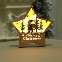 Luminous Wooden Five-pointed Star Ornaments sku image 1