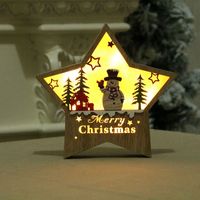 Luminous Wooden Five-pointed Star Ornaments sku image 2
