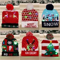 New  Knitted Woolen Colorful Luminous Knitted  Christmas Hat main image 1