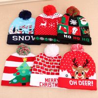 New  Knitted Woolen Colorful Luminous Knitted  Christmas Hat main image 4