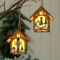 Weihnachten Leuchtend Zusammengesetztes Holzhaus main image 3