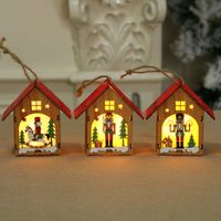 Weihnachten Leuchtend Zusammengesetztes Holzhaus main image 4