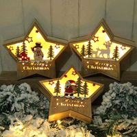 Luminous Wooden Five-pointed Star Ornaments main image 5