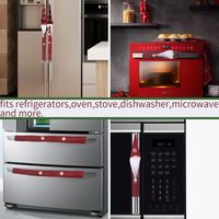 Forest Elderly Linen Gloves Refrigerator Microwave Protective Cover Decoration 8-piece Set main image 5