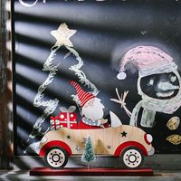 Santa Claus Driving With A Small Tree Ornaments main image 4
