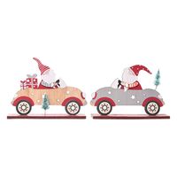 Santa Claus Driving With A Small Tree Ornaments main image 3