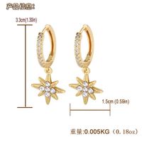 Creative Cute Star Zircon Earrings main image 6