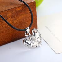 Fashion  Trendy Heart-shaped Letter Necklace main image 5
