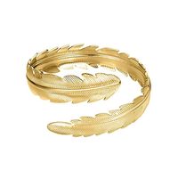 Hot Sale Leaf Geometric Smooth Hand Ornament Snake Arm Ring Eight-piece Set main image 5