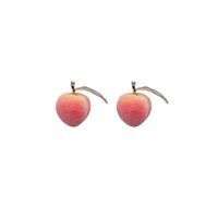 Simulation Fruit Cute Big Peach Earrings main image 6