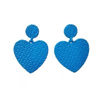 Fashion Metal Paint Color Heart Earrings main image 6