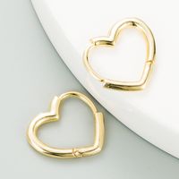 Brass 18k Gold Plated Heart-shaped Exquisite Earrings main image 1
