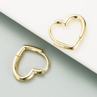 Brass 18k Gold Plated Heart-shaped Exquisite Earrings main image 5