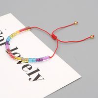 Rainbow Beaded Glass Bracelet main image 1