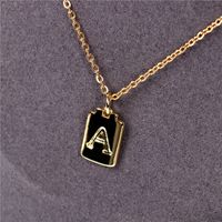 Fashion Square 26 English Letter Pendant Necklace main image 1