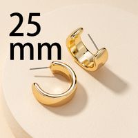 Metal C-shaped Earrings main image 5