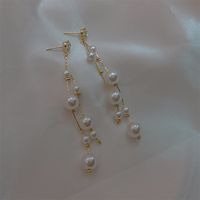 925 Silver Needle Pearl Tassel Earrings main image 5