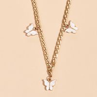 Fashion Simple  Butterfly Pendant Multi-layer Women's Necklace sku image 1