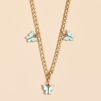 Fashion Simple  Butterfly Pendant Multi-layer Women's Necklace sku image 2