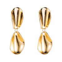 Simple Golden Alloy Fashion Earrings sku image 1