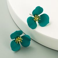 Fashion Exquisite Flower Alloy Earrings sku image 1