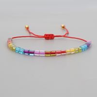 Rainbow Beaded Glass Bracelet sku image 1