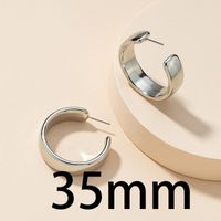 Metal C-shaped Earrings sku image 4