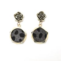 Fashion Leopard Rose Diamond Earrings sku image 1