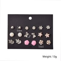 Ensemble De 9 Paires De Boucles D&#39;oreilles Fleur De Mode sku image 1