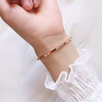 Retro Simple All-match Plain Circle Three-color Bracelet sku image 4