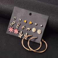 Fashion Bohemian Leaf Earrings Set 9 Pairs main image 2