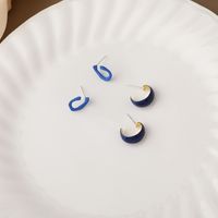Blue Simple Earrings main image 4