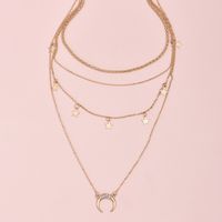 Fashion New   Moon Sun Stars Multilayer  Necklace main image 3