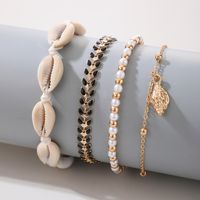 Bohemian Shell Metal Mixed Four-layer Anklet main image 3