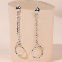 Retro Long Round Chain Earrings main image 2