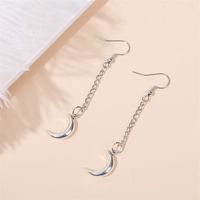 Boucles D&#39;oreilles Simples Et Longues À Chaîne En Argent main image 3