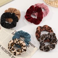 Retro Leopard Spotted Hair Tie Fabric Hair Scrunchies main image 4