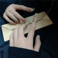 Fashionable Metal Finger Nail Joint Ring main image 5