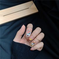 Fashionable Metal Finger Nail Joint Ring main image 6