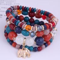 Bohemian Metal Elephant Pendant Multi-layer Bracelet main image 2